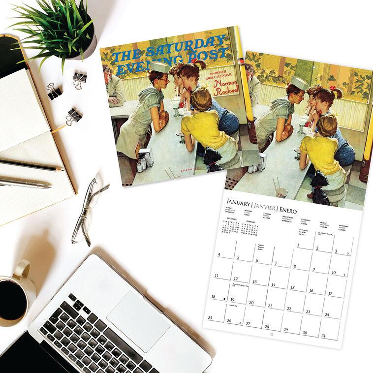 Hallmark Graphique The Saturday Evening Post 16-Month 2026 Calendar