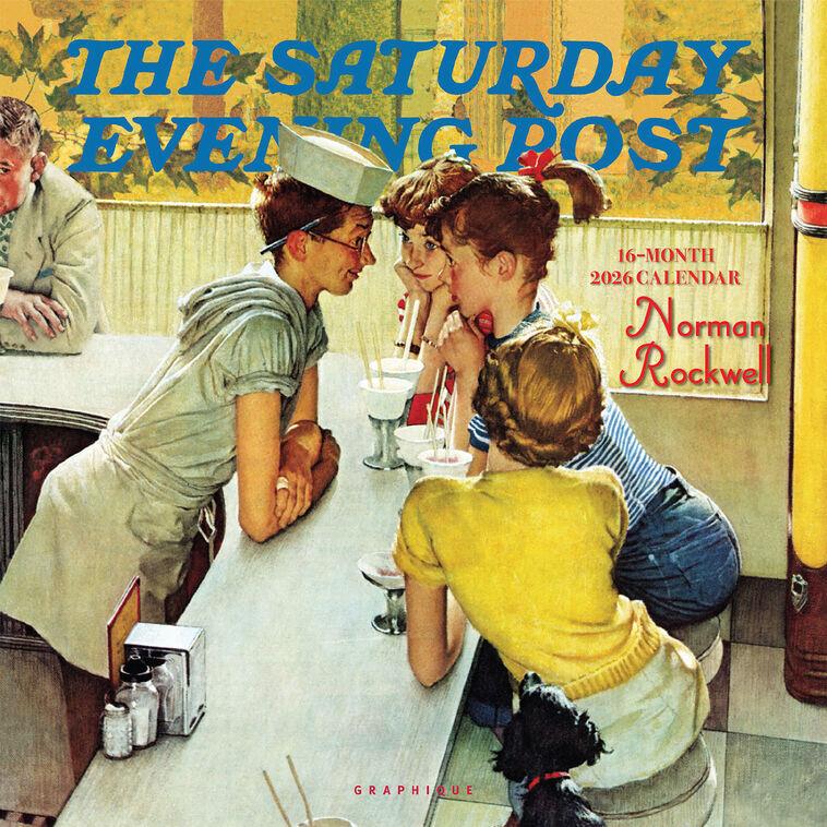 hallmark Graphique The Saturday Evening Post 16-Month 2026 Calendar