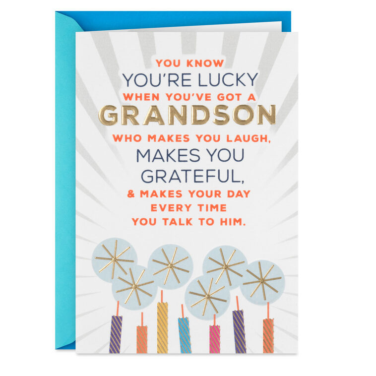 hallmark Grateful for a Grandson Like You Birthday Card