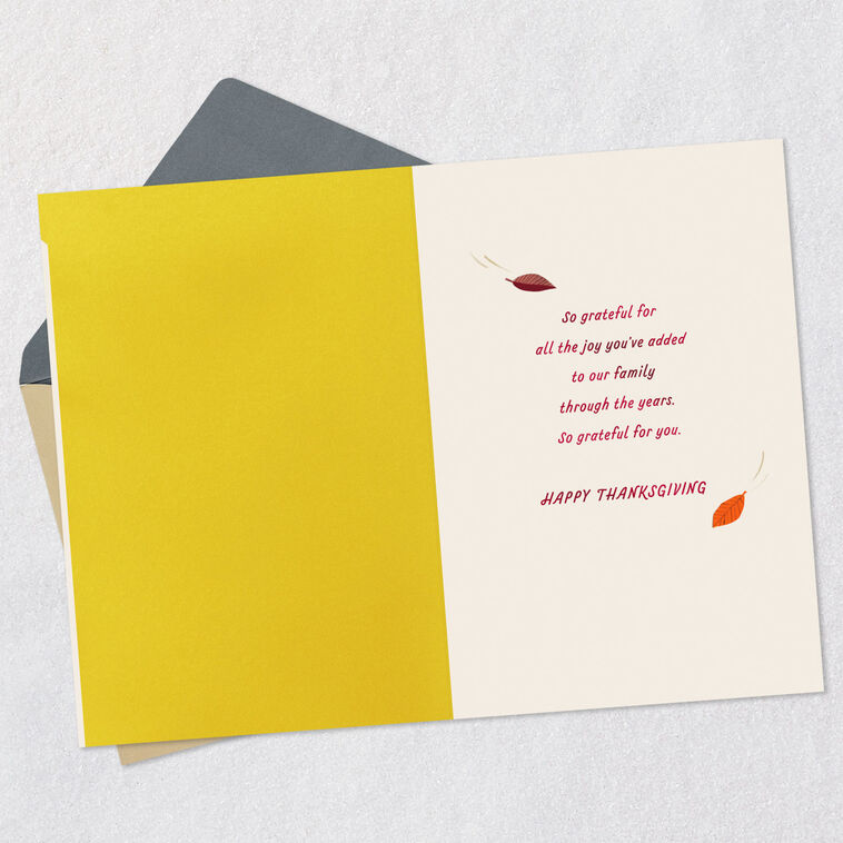 Hallmark Grateful For The Joy You Add Thanksgiving Card For Nephew