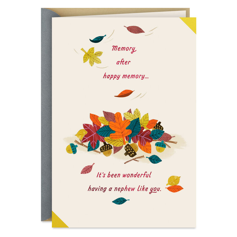 hallmark Grateful for the Joy You Add Thanksgiving Card for Nephew