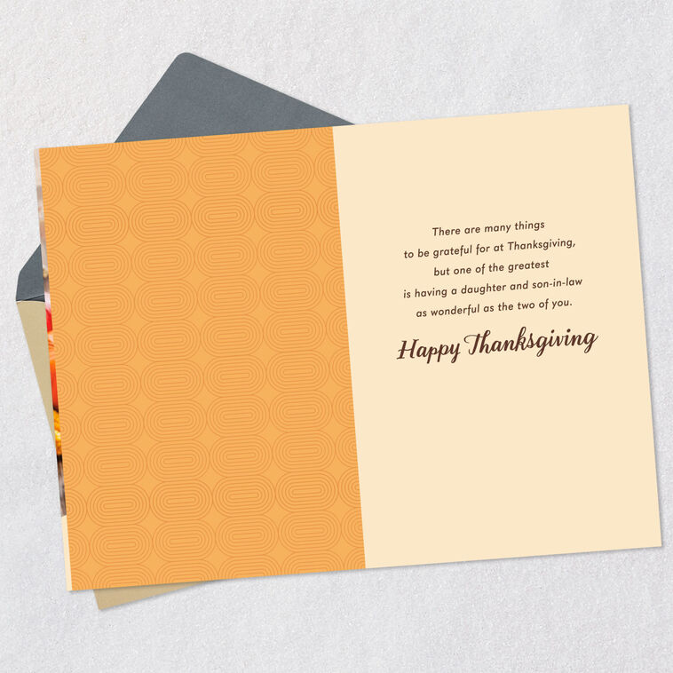 Hallmark Grateful For The Two Of You Thanksgiving Card For Daughter And Son-in-Law