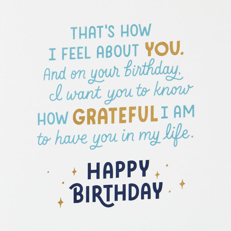 Hallmark Grateful For You In My Life Birthday Card For Him