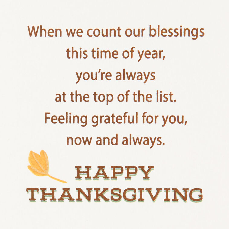 Hallmark Grateful For You Thanksgiving Card For Grandson