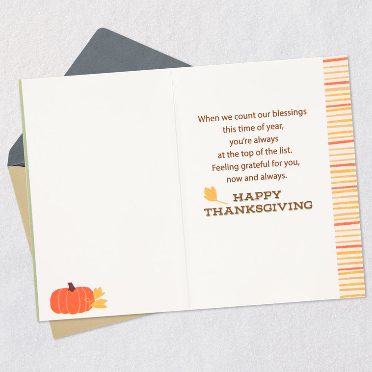 Hallmark Grateful For You Thanksgiving Card For Grandson