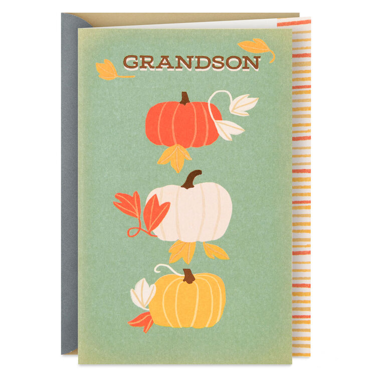hallmark Grateful for You Thanksgiving Card for Grandson