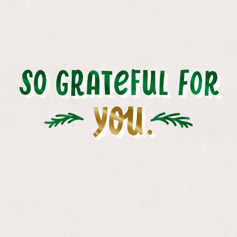 Hallmark Grateful For Your Merry And Bright In My World Christmas Card
