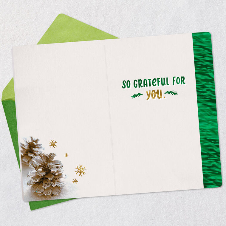 Hallmark Grateful For Your Merry And Bright In My World Christmas Card