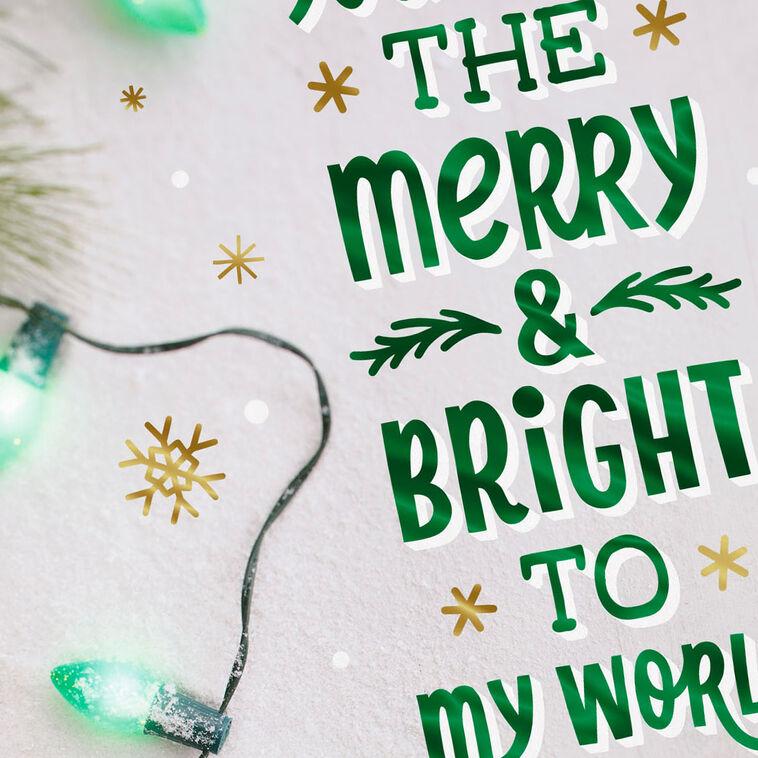 Hallmark Grateful For Your Merry And Bright In My World Christmas Card