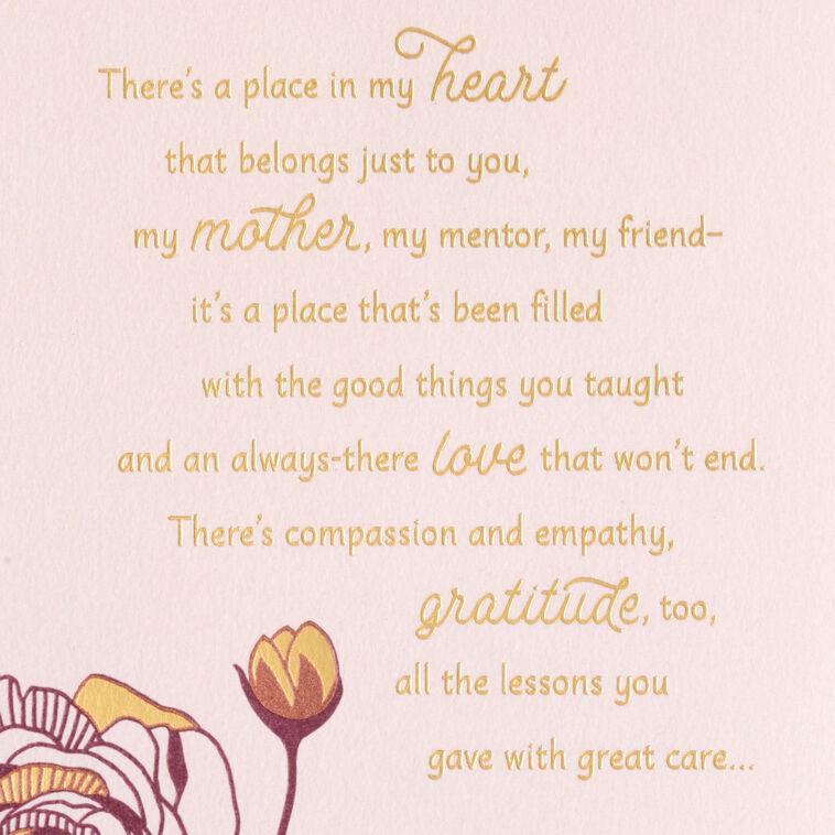 Hallmark Grateful Heart Mom Birthday Card With Decoration