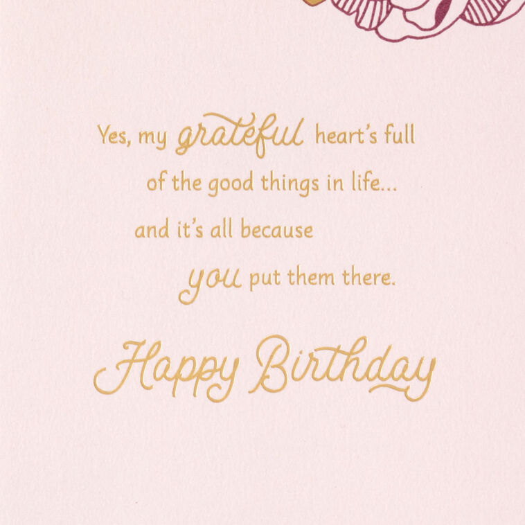 Hallmark Grateful Heart Mom Birthday Card With Decoration