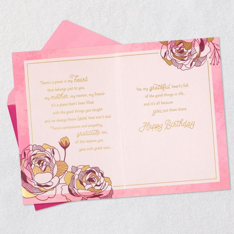 Hallmark Grateful Heart Mom Birthday Card With Decoration