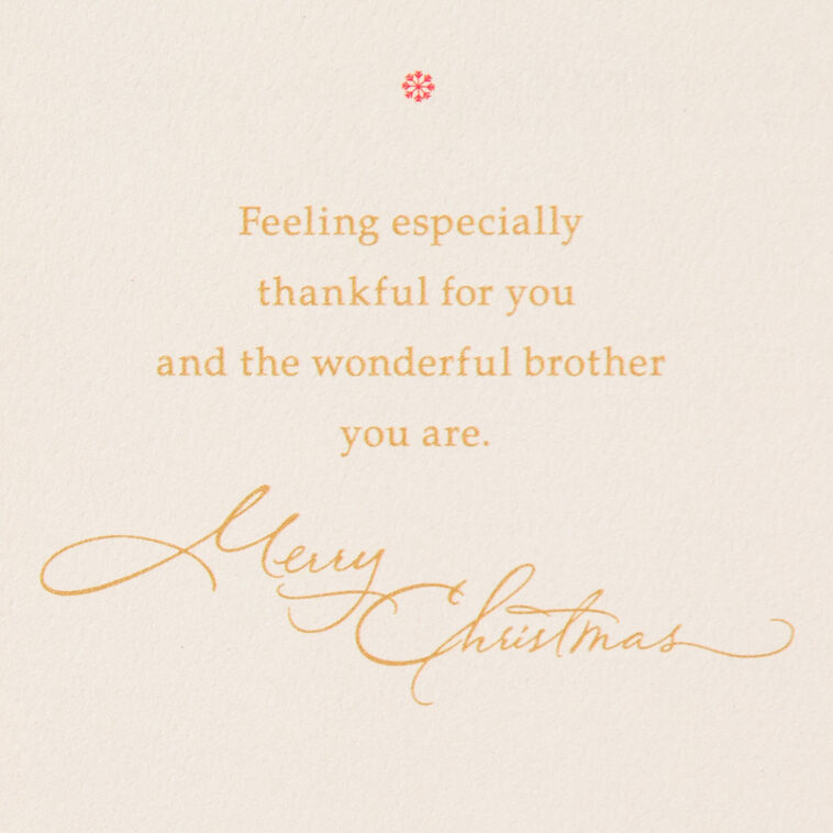 Hallmark Grateful Hearts Christmas Card For Brother