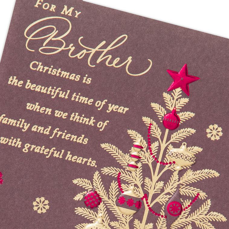 Hallmark Grateful Hearts Christmas Card For Brother
