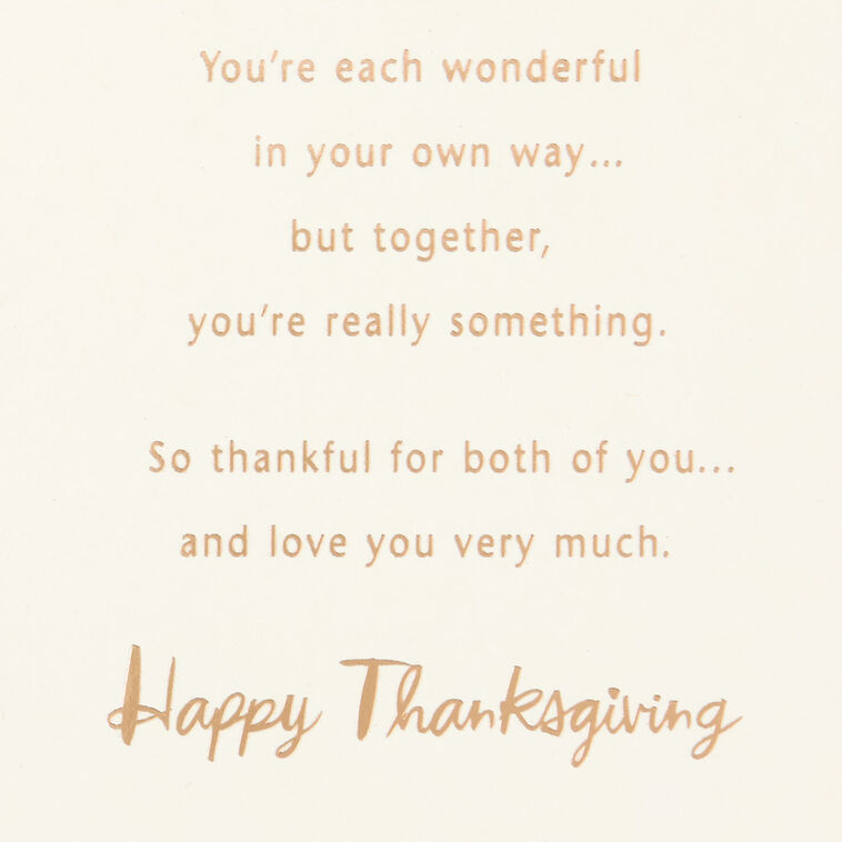 Hallmark Grateful To Have You Thanksgiving Card For Son And Daughter-in-Law