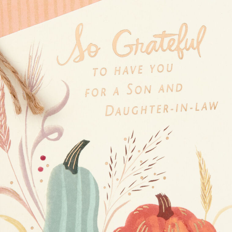 Hallmark Grateful To Have You Thanksgiving Card For Son And Daughter-in-Law