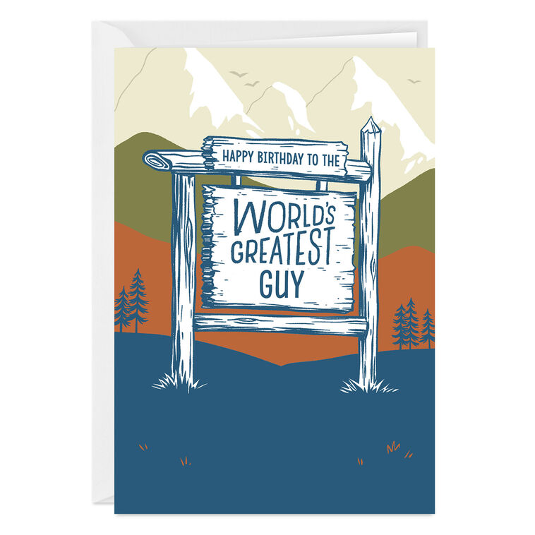 hallmark Great Outdoors World's Greatest Person Custom Birthday Card