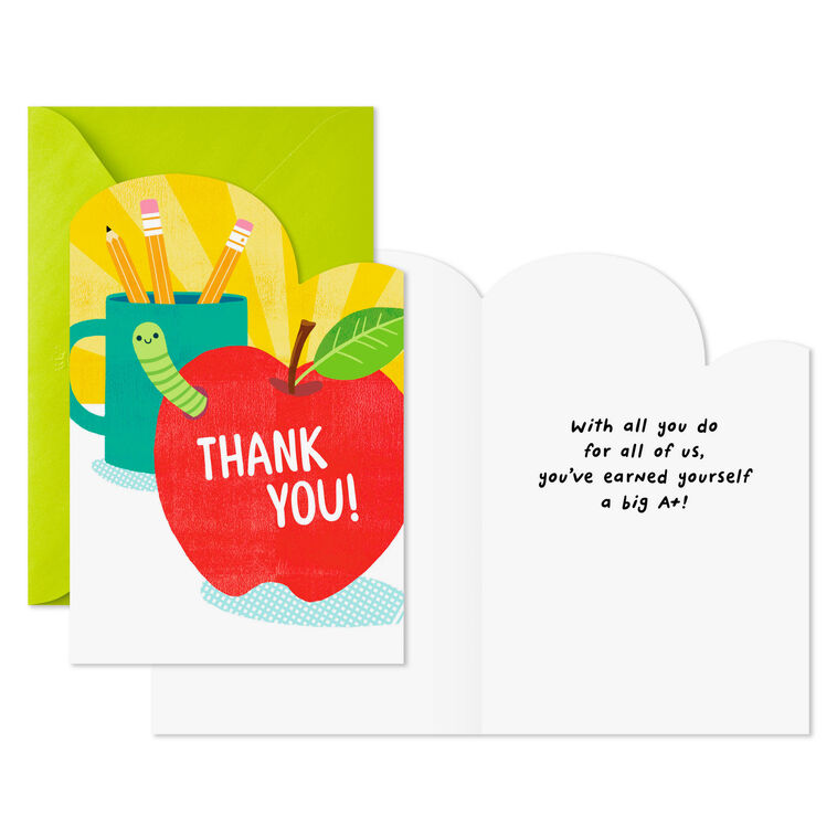 Hallmark Great Teacher Assorted Thank-You Cards Pack Of 6