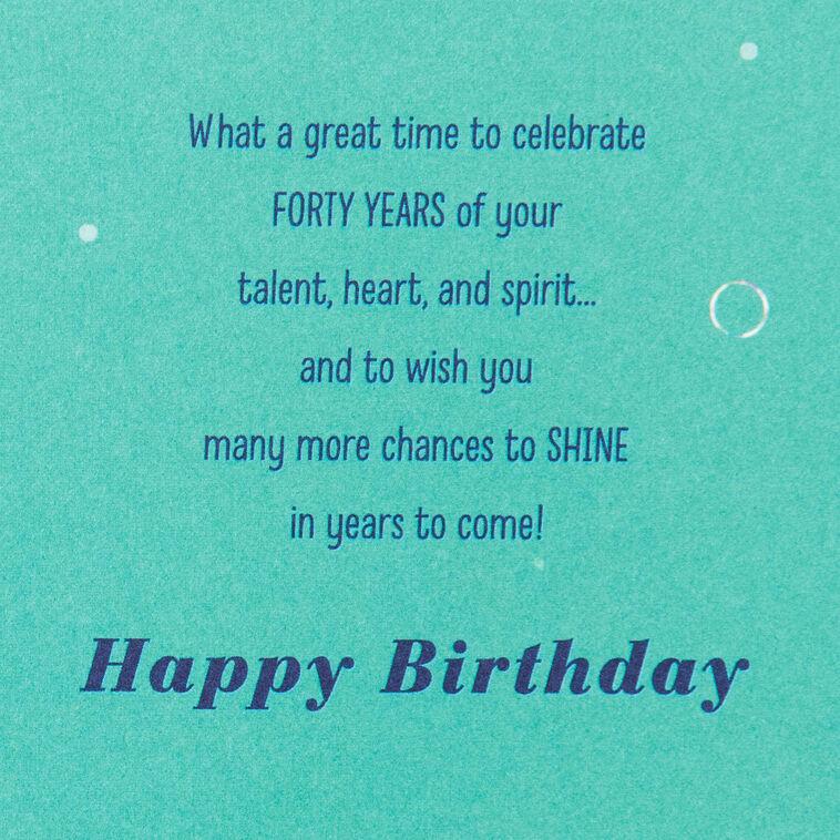 Hallmark Great Time To Celebrate 40th Birthday Card