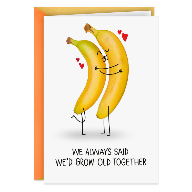 hallmark Growing Old Bananas Funny Romantic Birthday Card for Wife