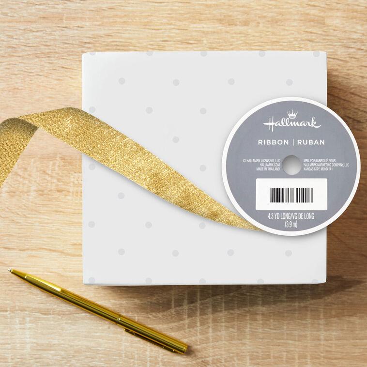 Hallmark 1 1/2" Gold Metallic Ribbon
