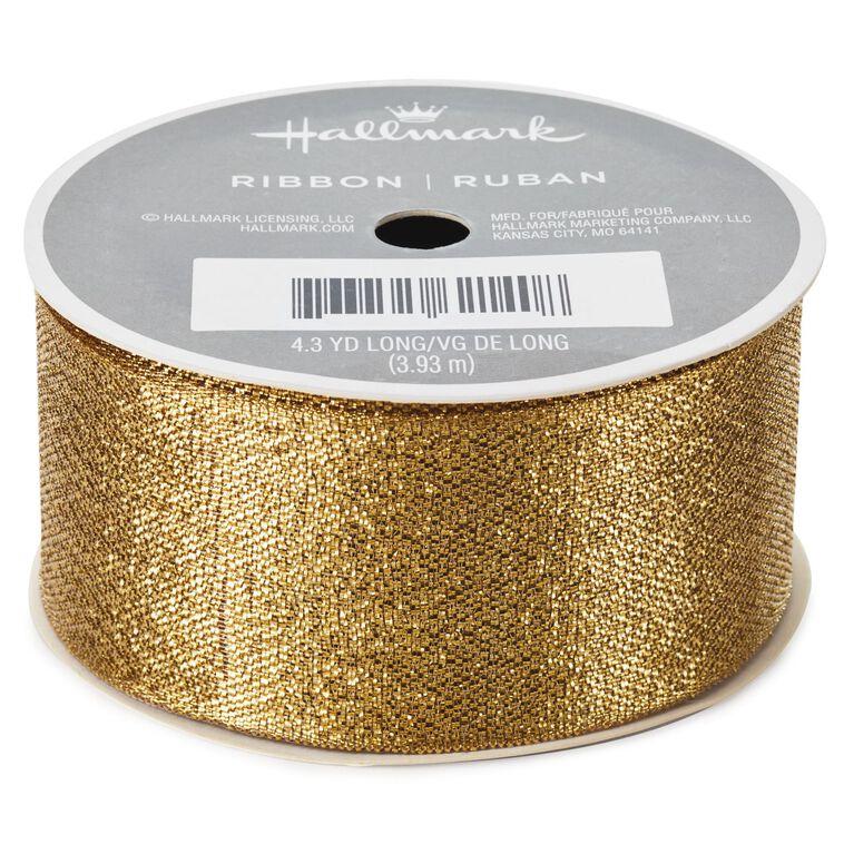 hallmark 1 1/2" Gold Metallic Ribbon