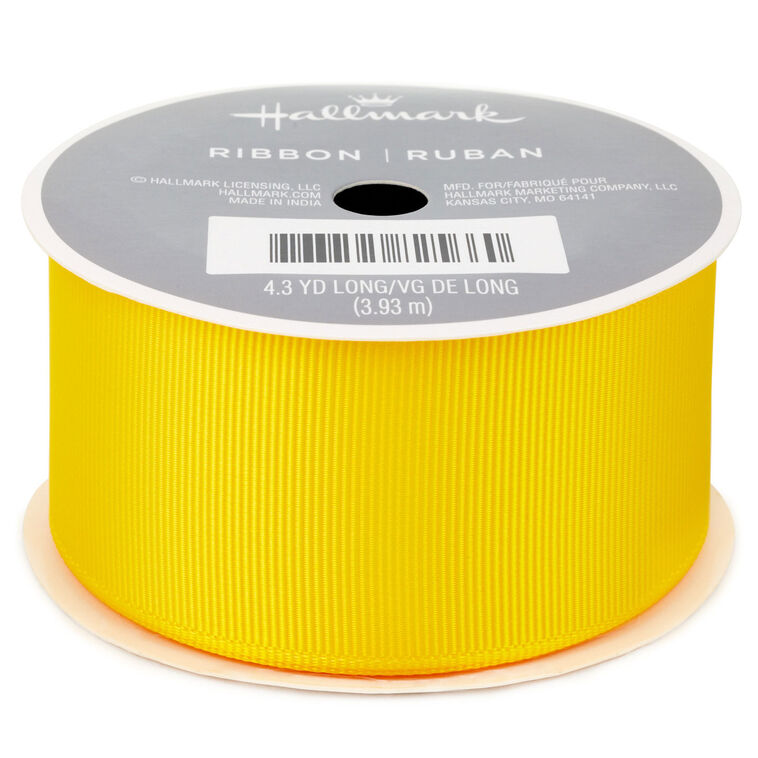 hallmark 1.5" Yellow Grosgrain Ribbon 12.9'
