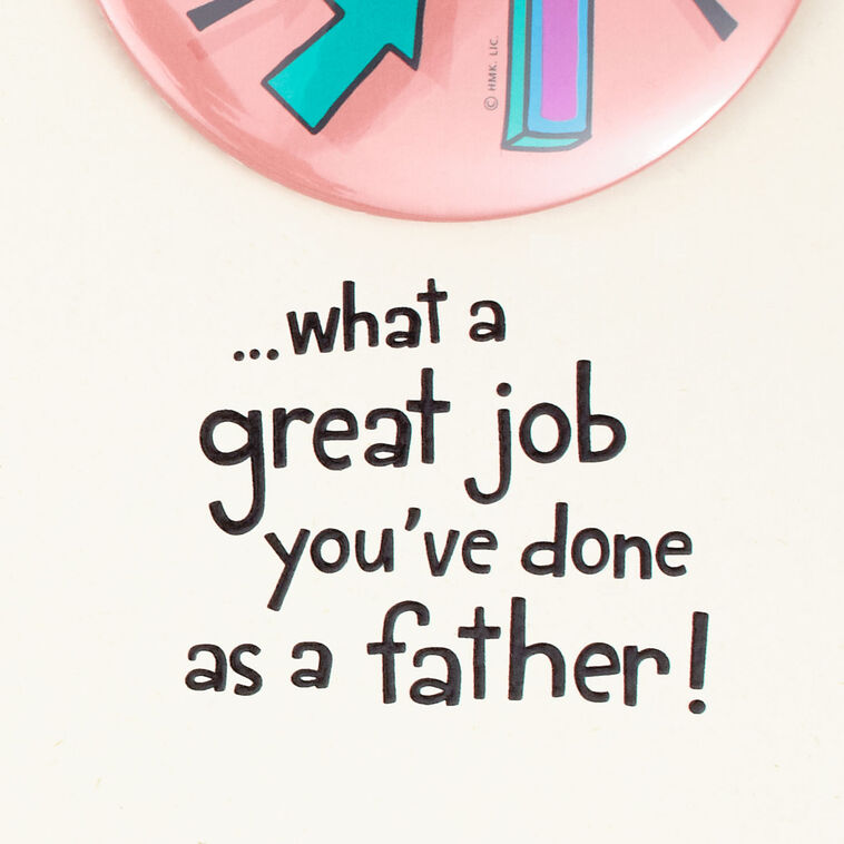 Hallmark #1 Daughter Funny Card For Dad With Pin