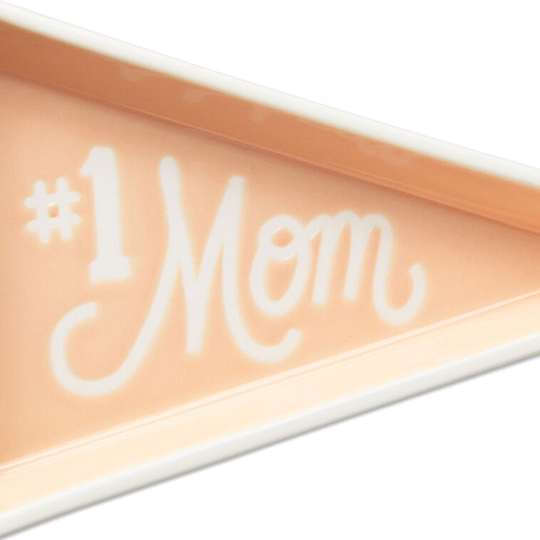 Hallmark #1 Mom Pennant Trinket Dish