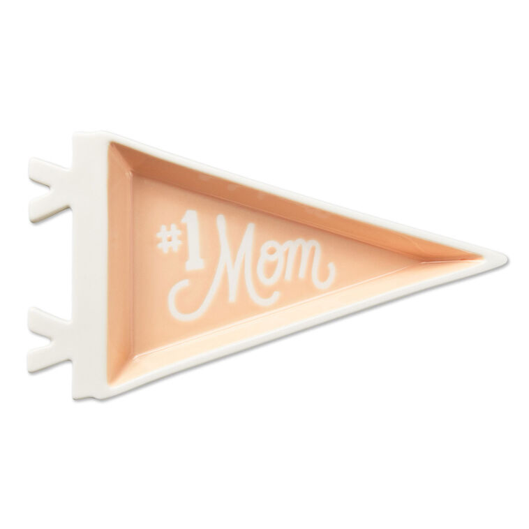 hallmark #1 Mom Pennant Trinket Dish