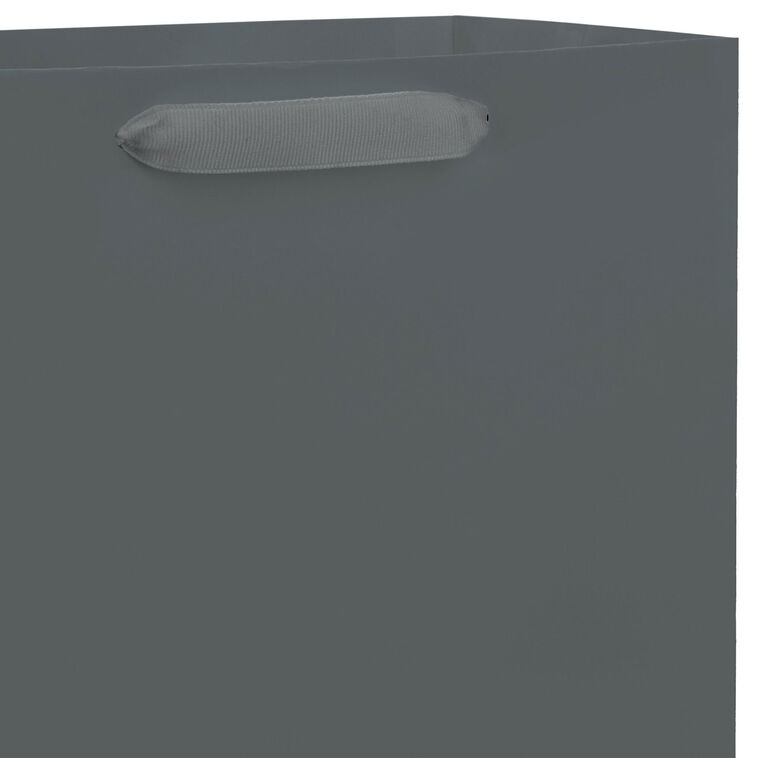 Hallmark 10.4" Gray Large Square Gift Bag