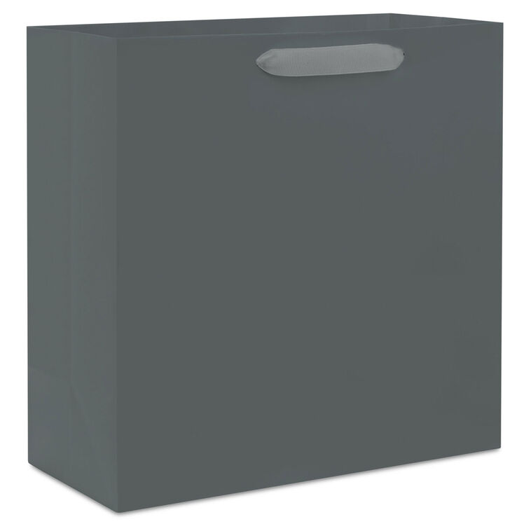 hallmark 10.4" Gray Large Square Gift Bag
