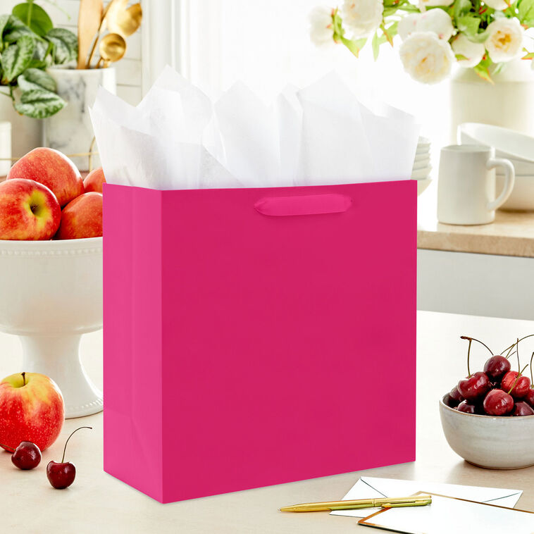 Hallmark 10.4" Hot Pink Large Square Gift Bag