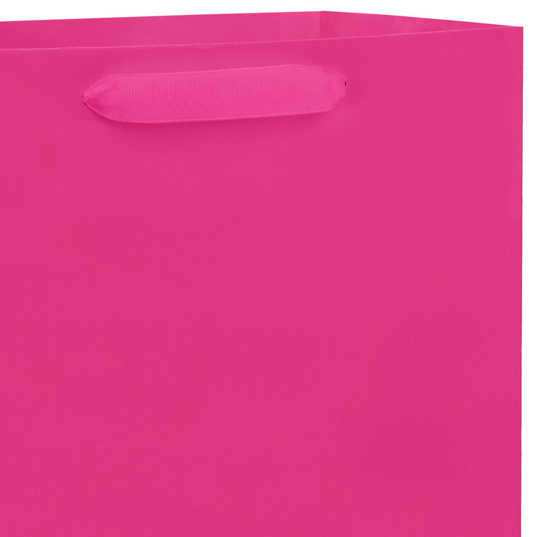 Hallmark 10.4" Hot Pink Large Square Gift Bag