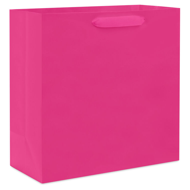 hallmark 10.4" Hot Pink Large Square Gift Bag
