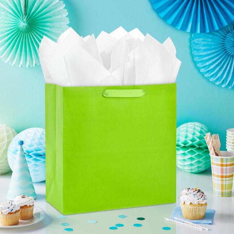 Hallmark 10.4" Lime Green Large Square Gift Bag
