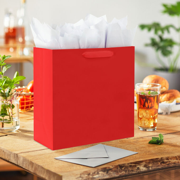 Hallmark 10.4" Red Large Square Gift Bag
