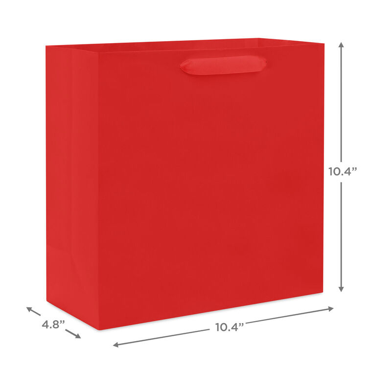 Hallmark 10.4" Red Large Square Gift Bag