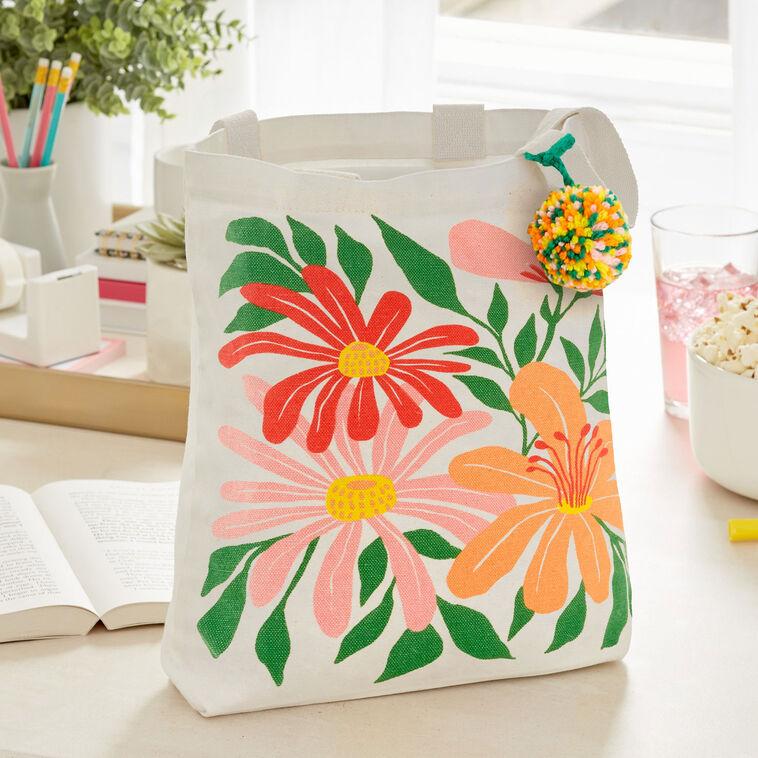 Hallmark 10.5" Wildflowers Square Fabric Gift Bag