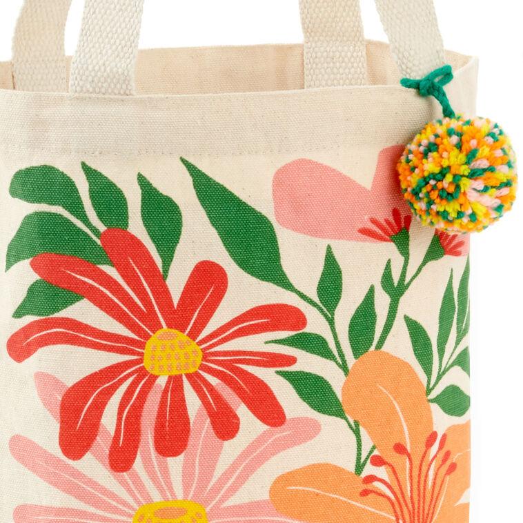 Hallmark 10.5" Wildflowers Square Fabric Gift Bag