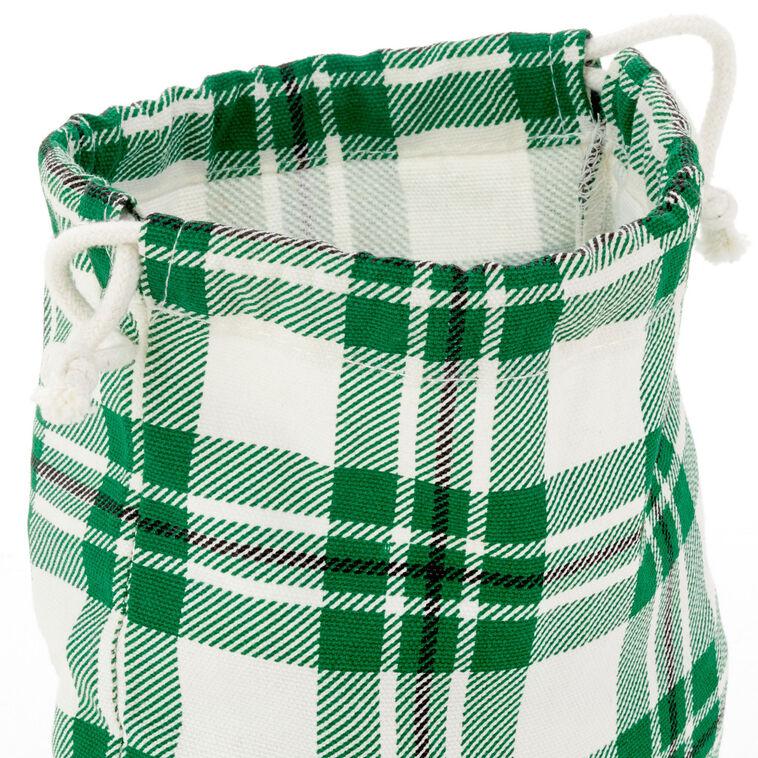 Hallmark 10" Assorted Plaid 3-Pack Fabric Gift Bags