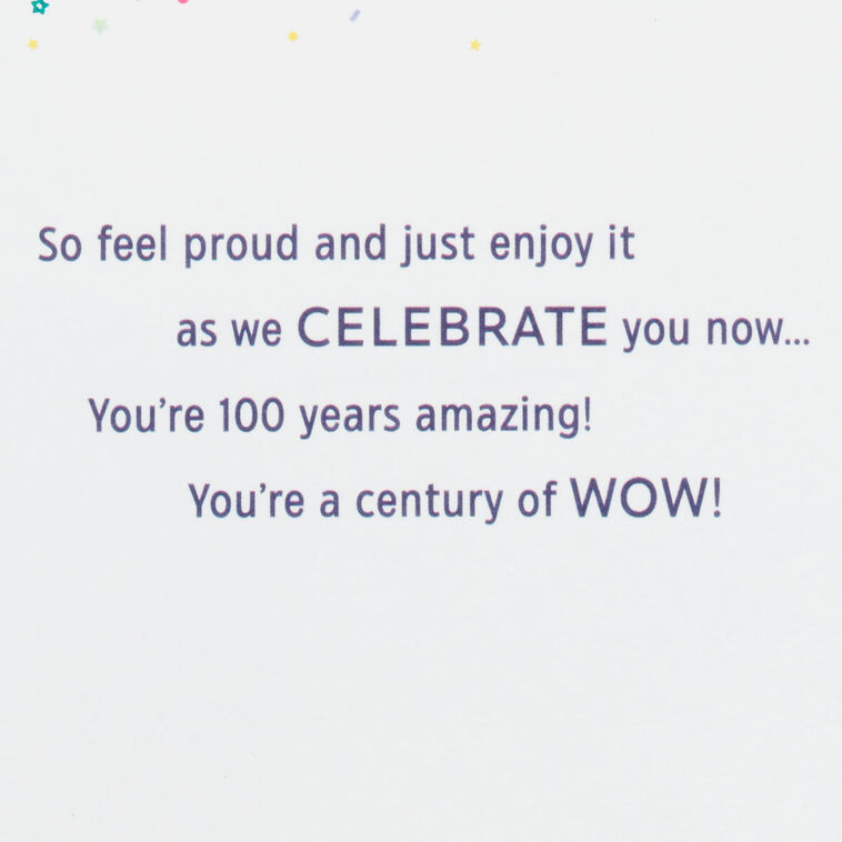 Hallmark 100 Years Amazing 100th Birthday Card