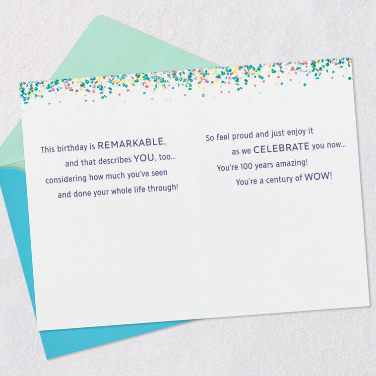 Hallmark 100 Years Amazing 100th Birthday Card