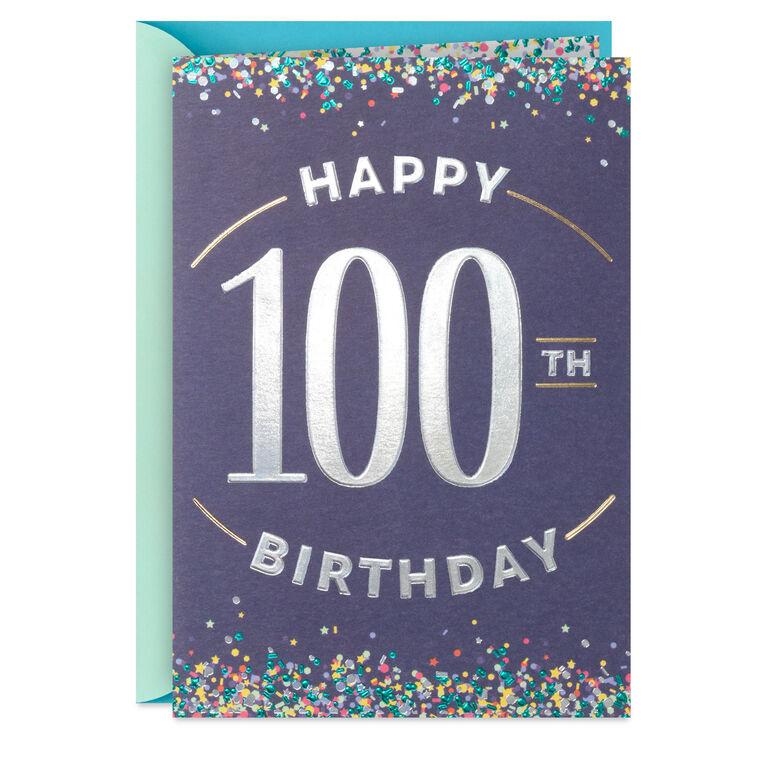 hallmark 100 Years Amazing 100th Birthday Card