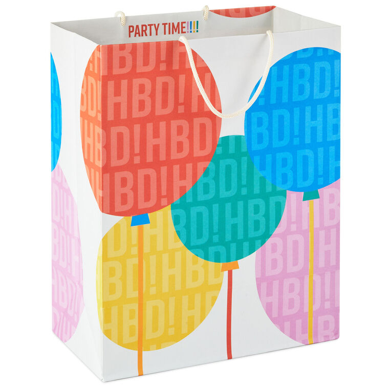 hallmark 13" Balloons Large Birthday Gift Bag