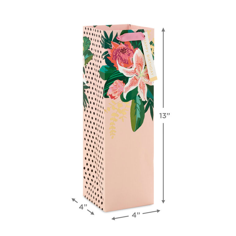 Hallmark 13" Birthday Bouquet Wine Gift Bag