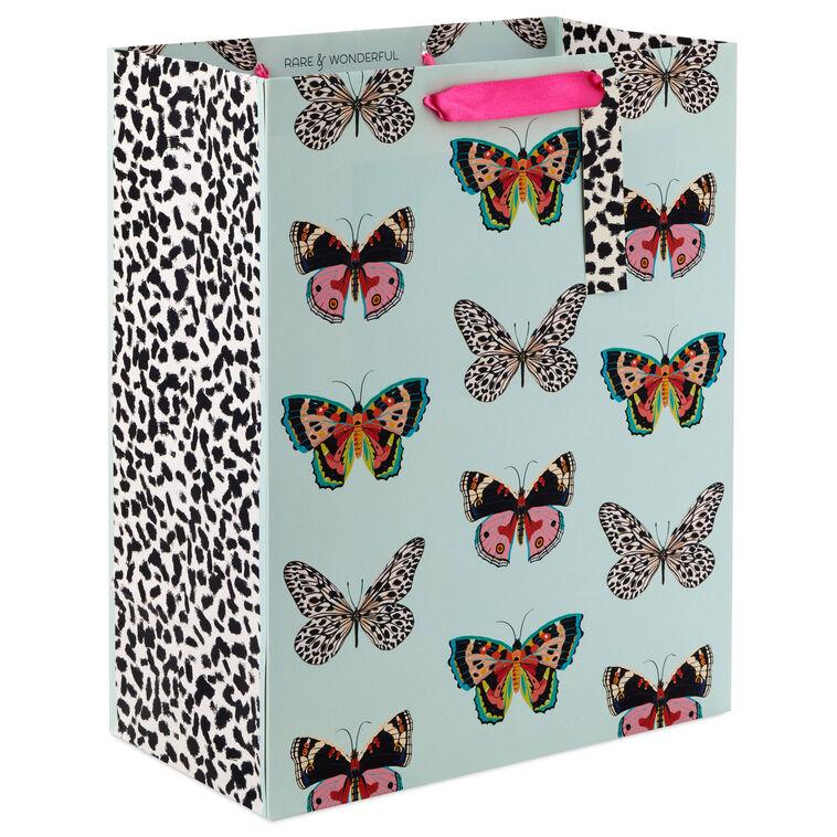 hallmark 13" Butterflies on Mint Large Gift Bag