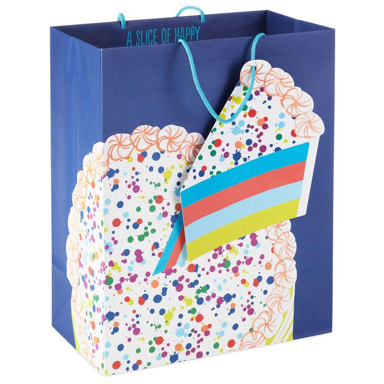 hallmark 13" Cake on Blue Large Birthday Gift Bag