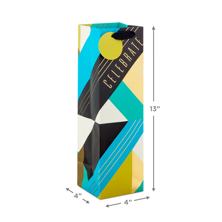 Hallmark 13" Celebrate Geometric Wine Gift Bag