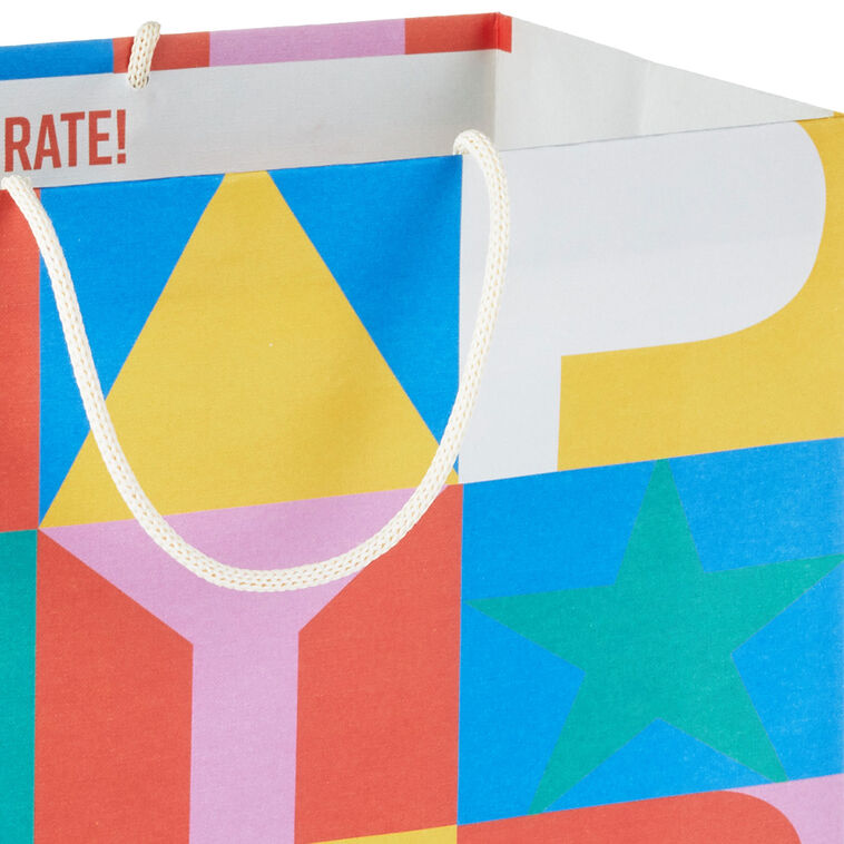 Hallmark 13" Color Block Large Birthday Gift Bag